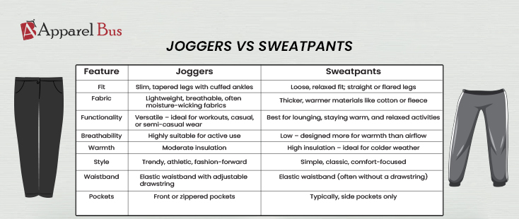 Main Differences Between Joggers and Sweatpants