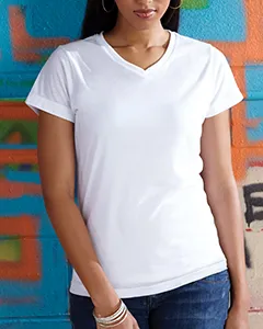 Sublivie 1507 Womens V-Neck Polyester Sublimation Tee