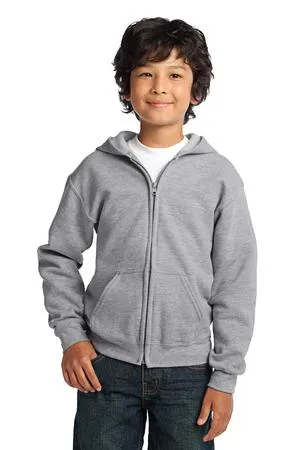 Gildan 18600B Heavy Blend Youth Full-Zip Hooded Sweatshirt