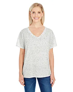 Threadfast Apparel 203FV Ladies Triblend Fleck Short-Sleeve V-Neck T-Shirt