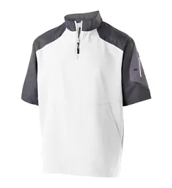 Holloway 229545 Unisex Ultra-Lightweight Aero-Tec Raider Short-Sleeve Warm-Up Pullover