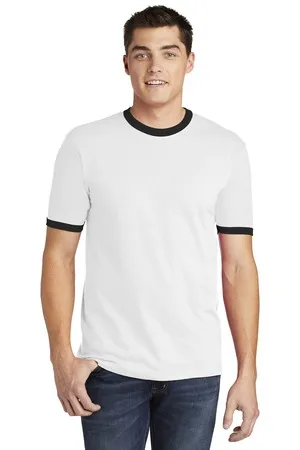 American Apparel 2410W Unisex Fine Jersey Ringer T-Shirt