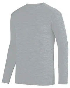 2903 Augusta Drop Ship Adult Shadow Tonal Heather Long-Sleeve Training T-Shirt