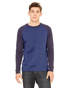 Bella + Canvas 3000C Mens Long-Sleeve Reglan / Baseball Tee