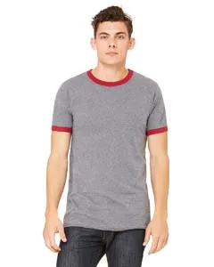 Bella + Canvas 3055C Mens Jersey Short-Sleeve Ringer T-Shirt