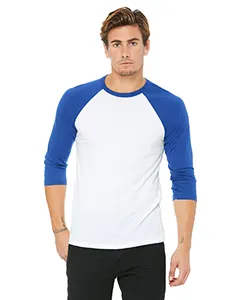 Bella + Canvas 3200 Unisex Three-Quarter Sleeve Baseball Tee