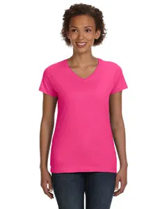 LAT 3507 Womens V-Neck Fine Jersey Tee