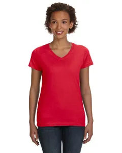 LAT 3507 Womens V-Neck Fine Jersey Tee