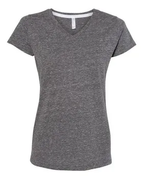 LAT 3591 Womens Harborside Mélange V-Neck T-Shirt