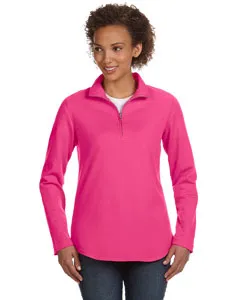 LAT 3764 Womens Quarter Zip French Terry Pullover