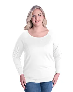 LAT 3862 Womens Curvy Slouchy Pullover