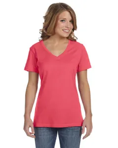 Anvil 392A Ladies Featherweight V-Neck T-Shirt