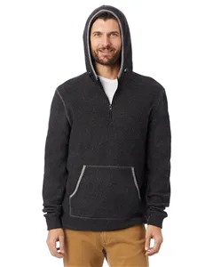 Alternative 43251RT Adult Quarter Zip Fleece Hooded Sweatshirt