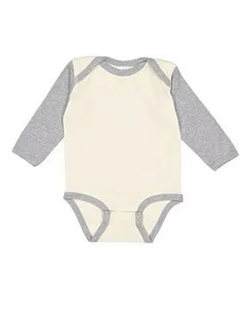 Rabbit Skins 4411 Infant Long-Sleeve Baby Rib Bodysuit