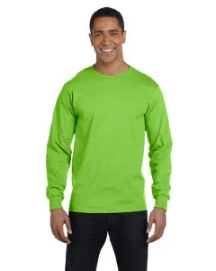 Hanes 5186 Beefy-T - 100% Cotton Long Sleeve T-Shirt.