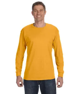 Hanes 5586 - Authentic 100% Cotton Long Sleeve T-Shirt.