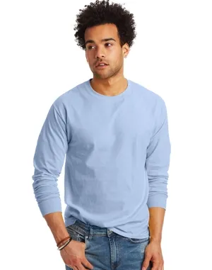 Hanes 5586 - Authentic 100% Cotton Long Sleeve T-Shirt.