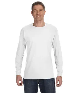 Hanes 5586 - Authentic 100% Cotton Long Sleeve T-Shirt.