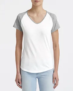 Anvil 6770VL Women’s Triblend Colorblocked Raglan T-Shirt