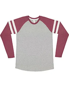 LAT 6934 Mens Gameday Mash-Up Long Sleeve Fine Jersey T-Shirt