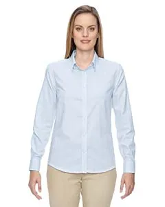 North End 77043 Ladies Paramount Wrinkle-Resistant Cotton Blend Twill Checkered Shirt