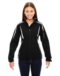 North End 78650 Ladies Enzo Colorblocked Three-Layer Fleece Bonded Soft Shell Jacket