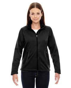North End 78655 Ladies Splice Three-Layer Light Bonded Soft Shell Jacket with Laser Welding