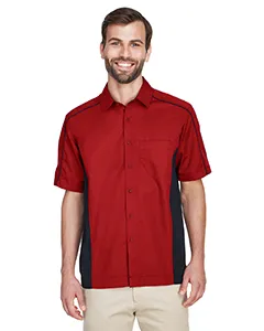 North End 87042 Mens Fuse Colorblock Twill Shirt