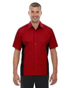 North End 87042T Mens Tall Fuse Colorblock Twill Shirt