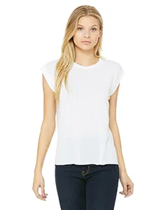 Bella + Canvas 8804 Women’s Flowy Rolled Cuffs Muscle Tee