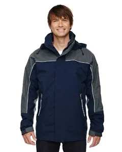 North End 88052 Adult 3-in-1 Seam-Sealed Mid-Length Jacket with Piping
