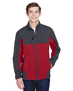 North End 88156 Mens Compass Colorblock Three-Layer Fleece Bonded Soft Shell Jacket