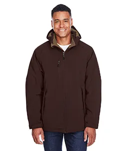 North End 88159 Mens Glacier Insulated Three-Layer Fleece Bonded Soft Shell Jacket with Detachable Hood