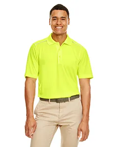 Core 365 88181R Mens Radiant Performance Piqué Polo with Reflective Piping