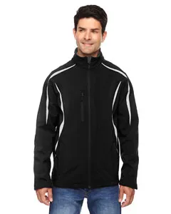 North End 88650 Mens Enzo Colorblocked Three-Layer Fleece Bonded Soft Shell Jacket