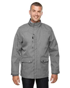 North End 88672 Mens Uptown Three-Layer Light Bonded City Textured Soft Shell Jacket