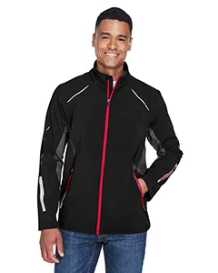 North End 88678 Mens Pursuit Three-Layer Light Bonded Hybrid Soft Shell Jacket with Laser Perforation