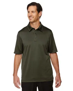 North End 88803 Mens Exhilarate Coffee Charcoal Performance Polo with Back Pocket