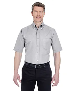 UltraClub 8972T Mens Tall Classic Wrinkle-Resistant Short-Sleeve Oxford