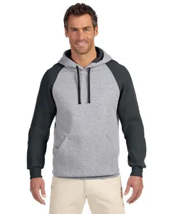 Jerzees 96CR Nublend Colorblocked Raglan Hooded Sweatshirt
