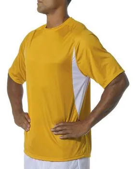 A4 N3181 Mens Cooling Performance Color Blocked T-Shirt