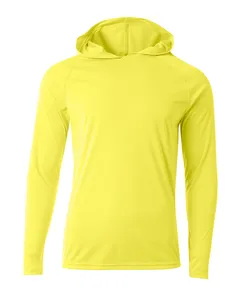 A4 N3409 Mens Cooling Performance Long-Sleeve Hooded T-shirt