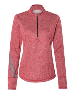 adidas Golf A285 Womens Brushed Terry Heathered Quarter-Zip Pullover
