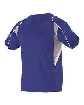 529Y Alleson Athletic Youth Two Button Henley Baseball Jersey