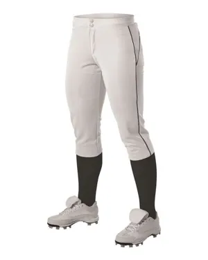 Alleson Athletic 625PBW Womens Belted Piped Fastpitch Pants