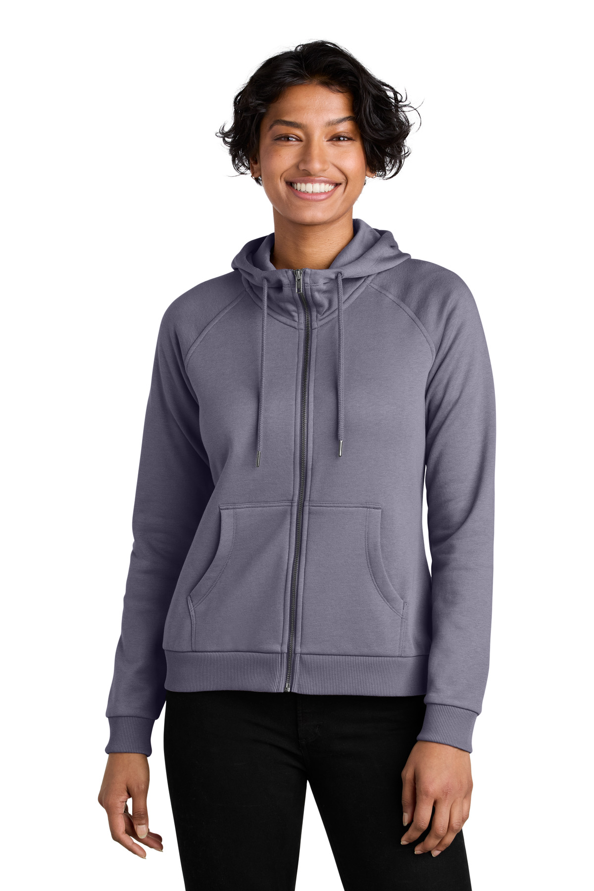 AllMade AL5003 Womens Organic CVC Fleece Full-Zip Hoodie