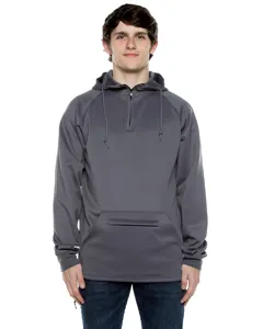 Beimar ALR107 Unisex 9 oz. Polyester Air Layer Tech Quarter-Zip Hooded Sweatshirt