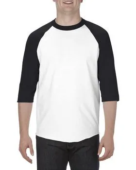 Alstyle 1334 Classic Raglan Three-Quarter Sleeve T-Shirt
