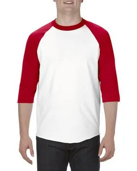 Alstyle 1334 Classic Raglan Three-Quarter Sleeve T-Shirt