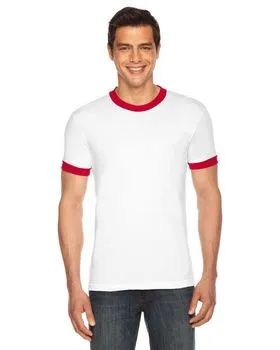 American Apparel BB410W UNISEX Poly-Cotton Short-Sleeve Ringer T-Shirt